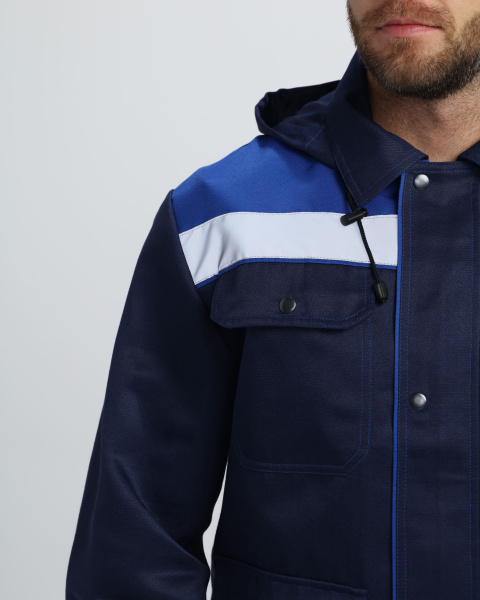 Костюм НЕЙЧ-2 СОП К. с капюшоном с ПК (т.синий/васильковый)