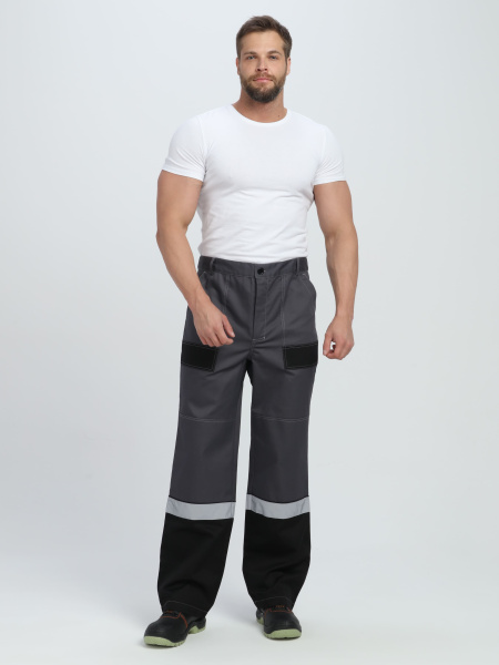 Костюм ВИВАТ-1 ПРЕМИУМ СН МВО с БР (т.серый/черный/св.серый)