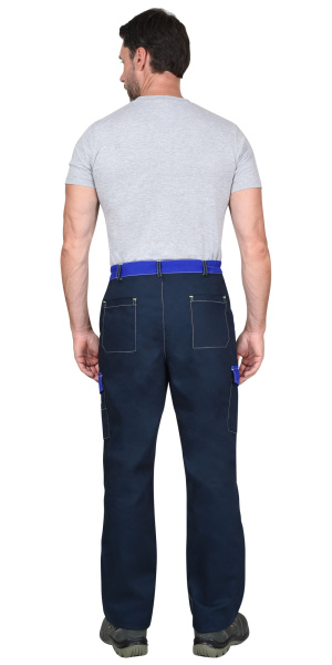 Брюки СИРИУС-КАРАТ-РОСС (т.синий/васильковый)