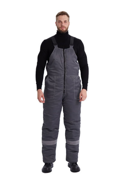 Костюм ВЬЮГА зимний с ПК (т.серый/красный)