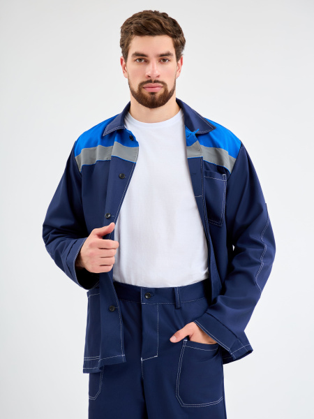 Костюм ТЕХНИК с БР (т.синий/васильковый)