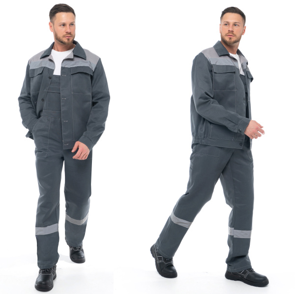 Костюм ОПТИМАЛ СОП с ПК (т.серый/серый)