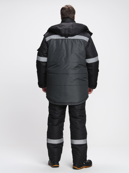 Костюм БЕРКОРТ-2 СОП К. зимний с ПК (черный/т.серый)