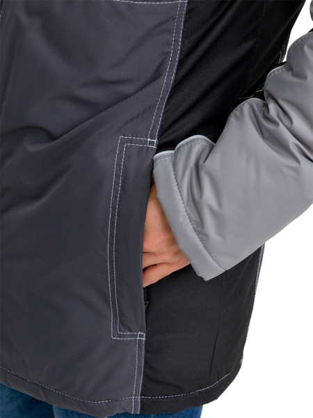 Куртка RONTA KR615 MEMBRANE зимняя (т.серый/черный/св.серый)