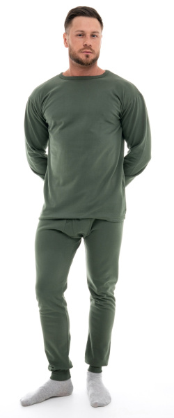 Белье нательное с начесом (олива)