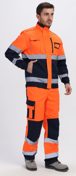 Костюм сигнальный PROFLINE SPECIALIST-1 МВО с БР (оранжевый/т.синий)