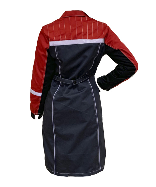 Халат ФОРМУЛА ИТР женский (т.серый/красный)