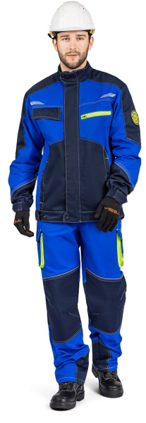 Куртка РЕЙН (васильковый/т.синий/лайм)