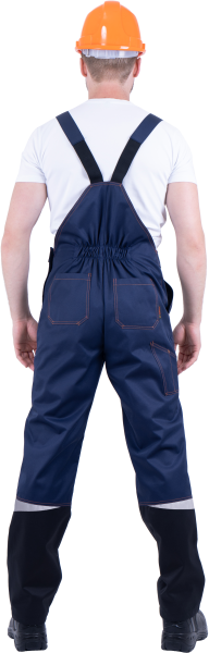 Костюм КМ-10 ЛЮКС с ПК (т.синий/оранжевый)