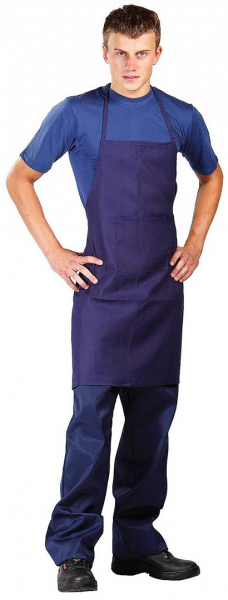 Фартук х/б диагональ (т.синий)