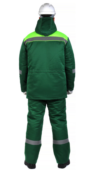 Куртка RONTA KR241 зимняя (т.зеленый/лаймовый)