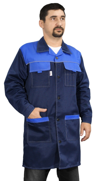 Халат НОВА (синий/василек)