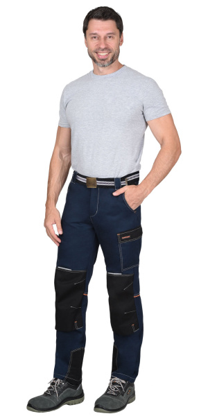 Брюки СИРИУС-ШАТЛ-РОСС с ремнем (синий/черный)