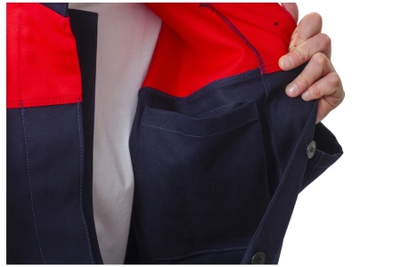 Костюм сварщика ОНИКС СОП 1 кл.защиты с БР (т.синий/красный)