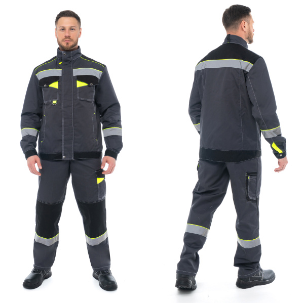 Костюм КОРВЕТ с СОП с ПК (т.серый/черный)