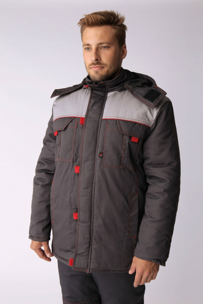 Куртка ФАВОРИТ NEW зимняя (т.серый/серый)