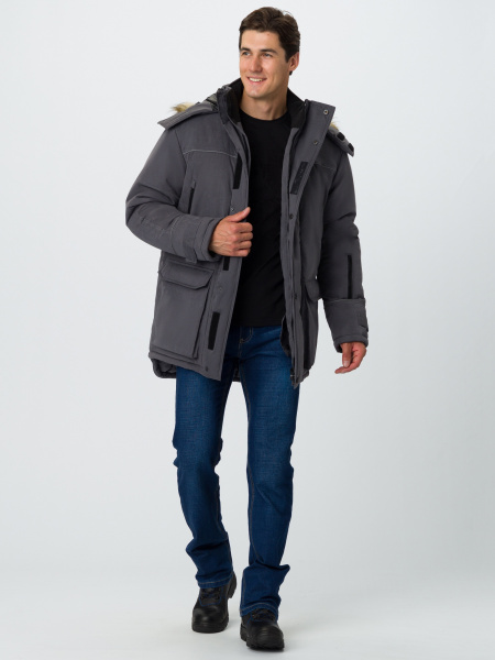 Куртка АЛЯСКА-ЛЮКС зимняя (серый)