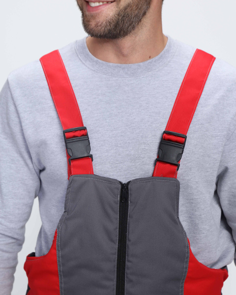 Костюм ЗИМНИК зимний с ПК (т.серый/черный/красный)