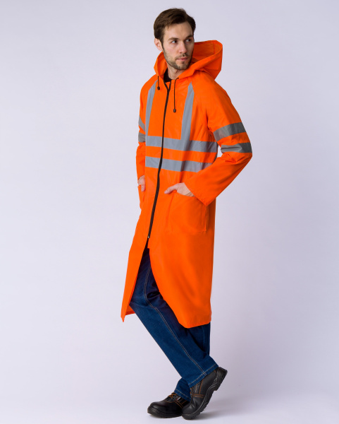 Плащ влагозащитный сигнальный СОП (оранжевый)