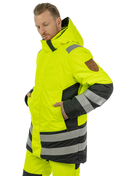 Куртка-парка BRODEKS MW 29-83В мультизащитная зимняя (желтый/черный)