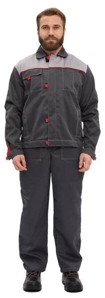 Костюм ФАВОРИТ с ПК смесовая (серый/св.серый)