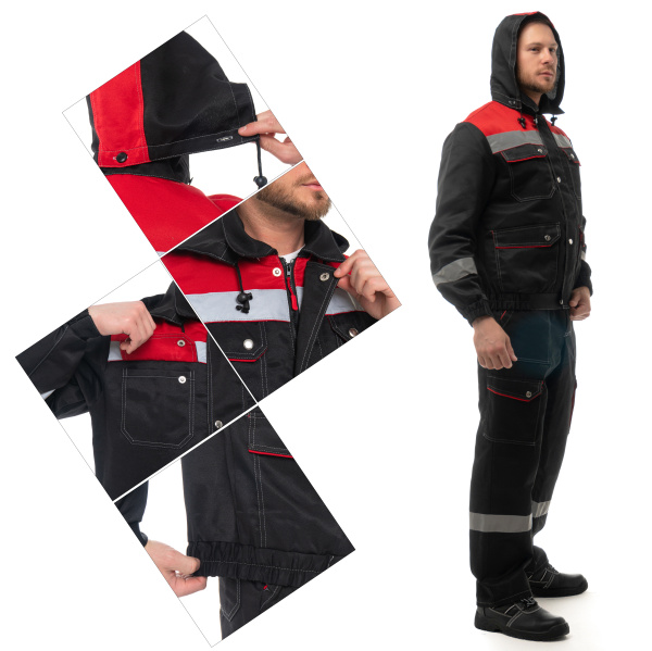 Костюм АНТЕЙ с СОП с ПК (черный/красный)