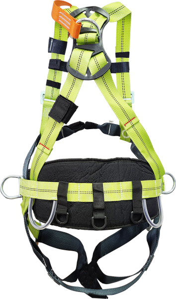 Страховочная привязь СП-04 со спинным удлинителем, выгнутыми кольцами и идентификационной книжкой