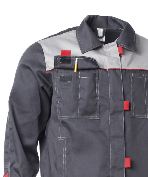 Костюм ВОЛГА женский (т.серый/св.серый)