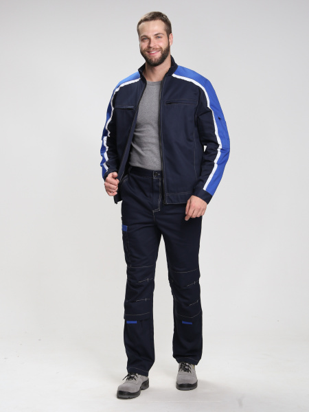 Брюки АЛЬКОР (т.синий/васильковый)