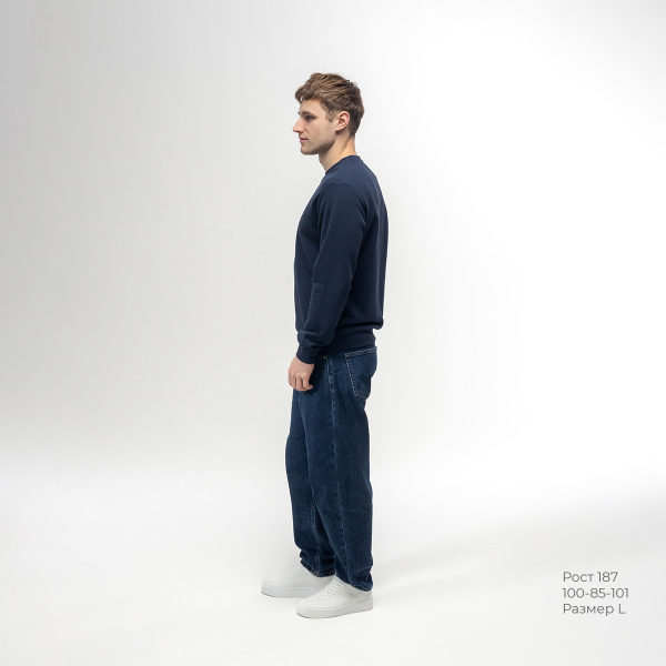 Толстовка REDFORT 355 петля-диагональ (т.синий)