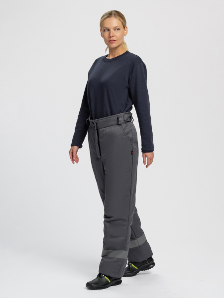 Брюки КНЕЙД СОП зимние женские (т.серый)