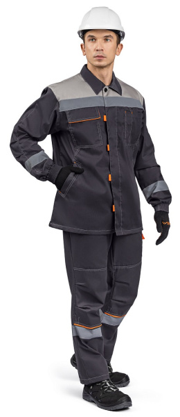 Костюм ДОН с БР (т.серый/св.серый/оранжевый)