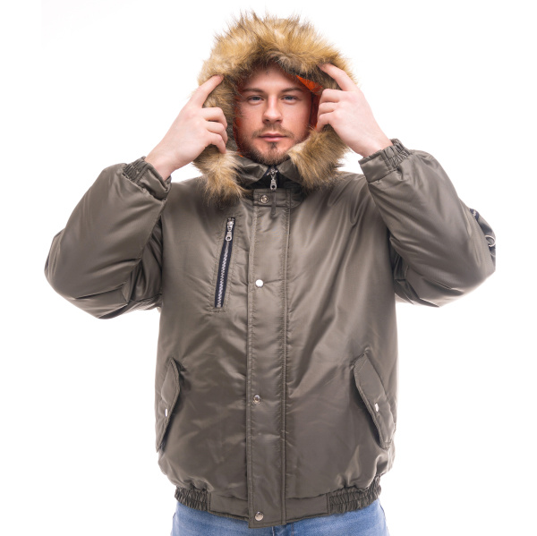 Куртка АЛЯСКА зимняя короткая (хаки)