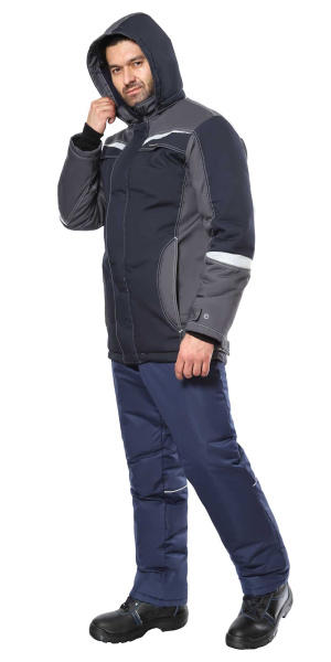 Куртка СИРИУС-ОЗОН зимняя (синий/серый)