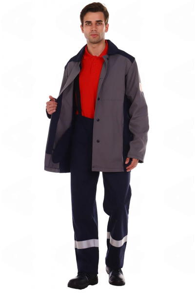 Костюм МАРС 1 кл.защиты с БР (синий/серый)