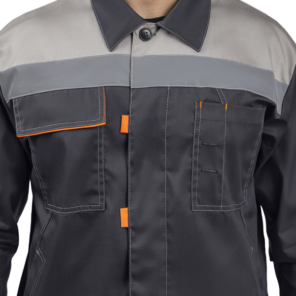 Костюм ДОН с БР (т.серый/св.серый/оранжевый)