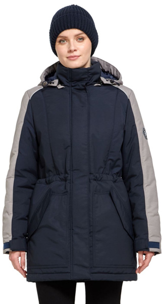 Куртка АЛЬФА женская зимняя (синий/серый)