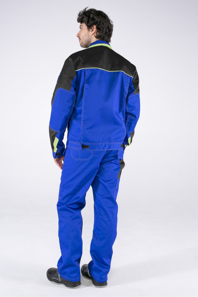 Костюм Союз-Профессионал-2, п/к, васильковый/черный/лимонный