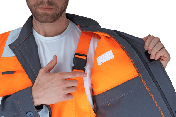 Костюм РЕФЛЕКТ-2 сигнальный с ПК (оранжевый/серый)