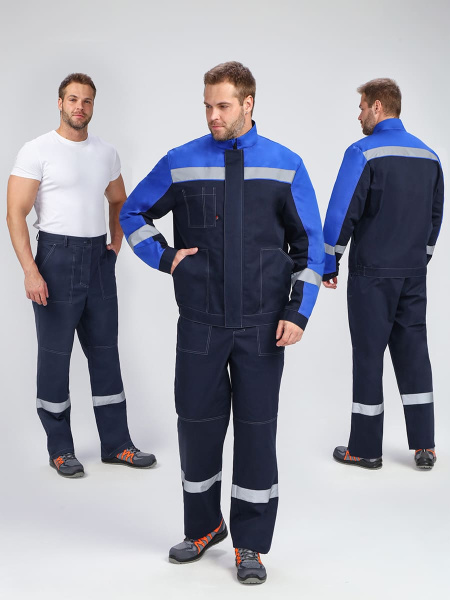 Костюм БРИГОТЕК-1 СОП с БР (т.синий/васильковый)