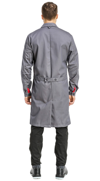 Халат RONTA HL102 (т.серый/красный)