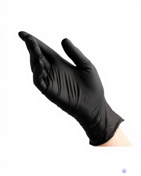 Перчатки BENOVY одноразовые нитриловые 50 пар (черный)