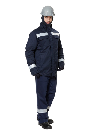 Костюм СП09-ДVII защитный от электродуги летний/демисезонный с БР (оранжевый/т.синий)