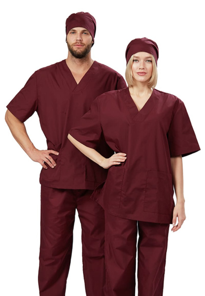 Костюм Хирургический универсальный (бордовый)