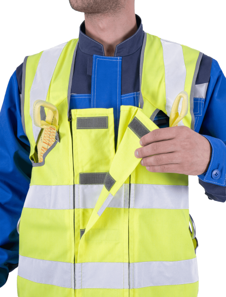 Жилет-накидка сигнальный для страховочной привязи