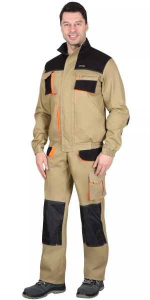 Костюм СИРИУС-МАНХЕТТЕН с ПК (песочный/оранжево-черный)