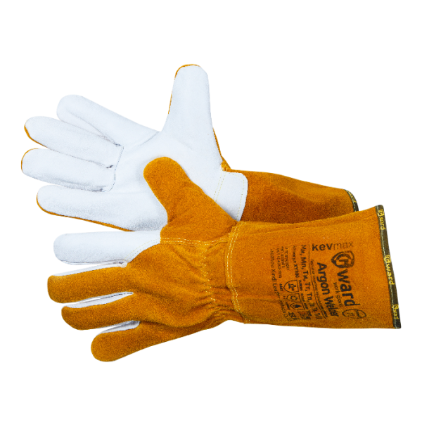 Краги ARGON WELDER из спилка (белый)