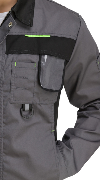 Костюм RONTA KS808 с БР (т.серый/черный/лайм)