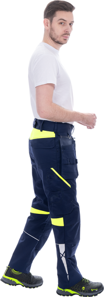 Брюки ACTIVE FLEX / АКТИВ ФЛЕКС (т.синий/флуоресцентный желтый)