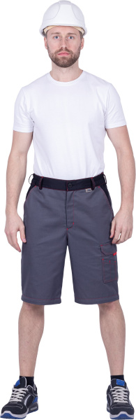 Брюки ХАЙ-ТЕК SAFETY (серый/чёрный/красный)